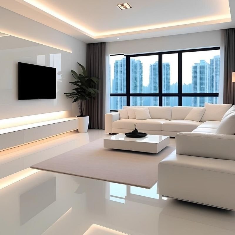 Apartment interiors modern renovation Dubai