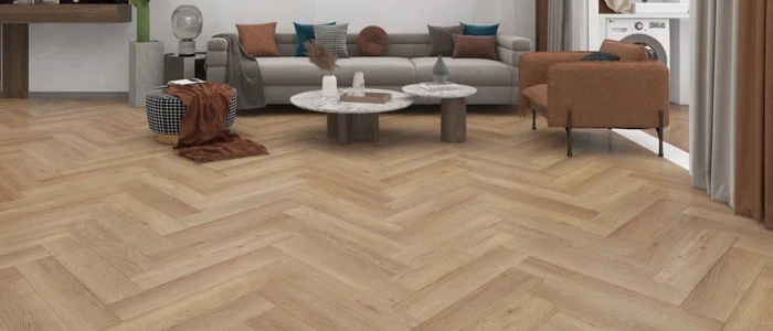 Loose lay vinyl tiles installation in modern Dubai home