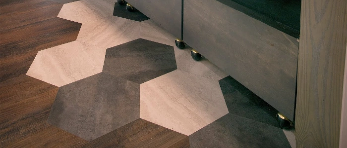 Easy peel and stick vinyl tiles in Dubai interior