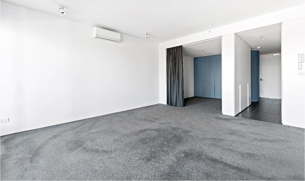 Soft, plush carpet in a contemporary living room.