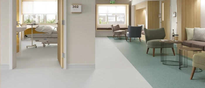 Best hygienic antimicrobial vinyl flooring for hospital use.