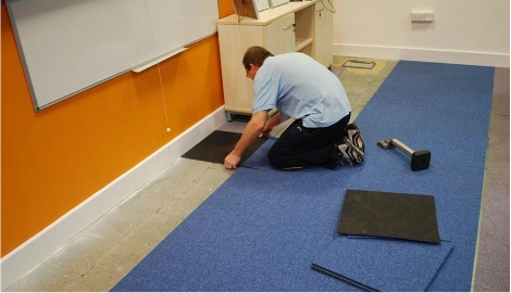 Installing outdoor carpet