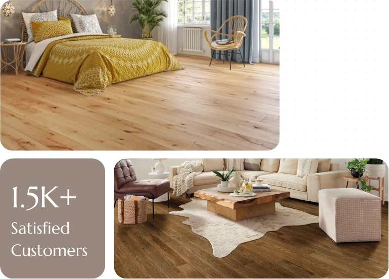 Modern engineered wood flooring showroom in UAE