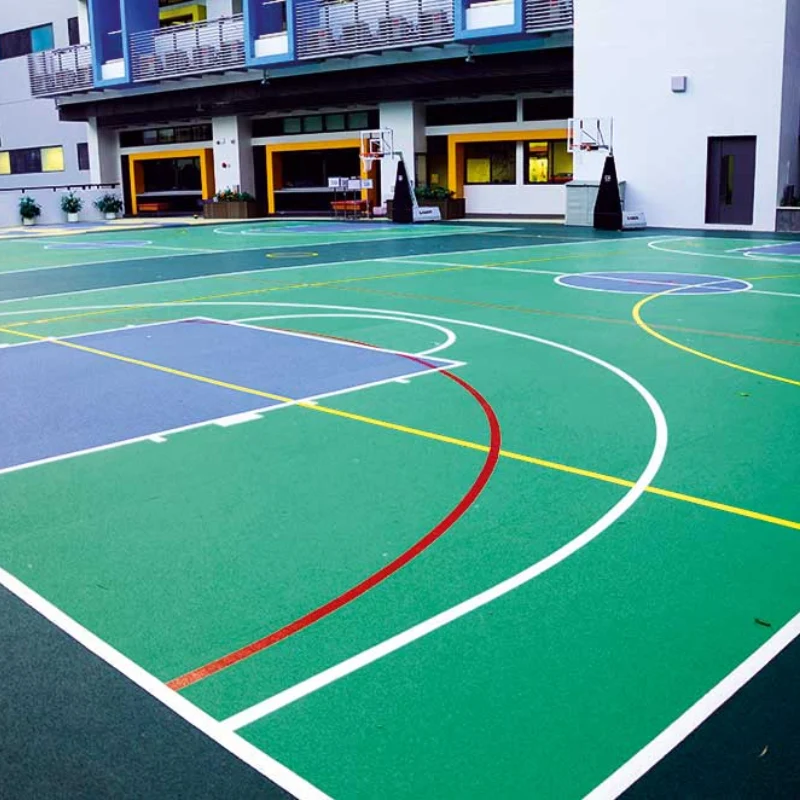 Blue EPDM flooring for sports hall