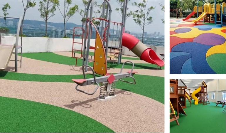 Premium EPDM rubber flooring in Dubai