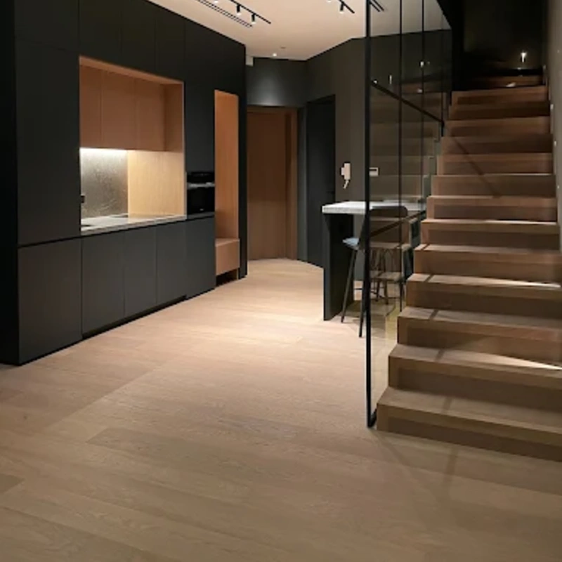 Engineered solid wood flooring in Dubai modern home