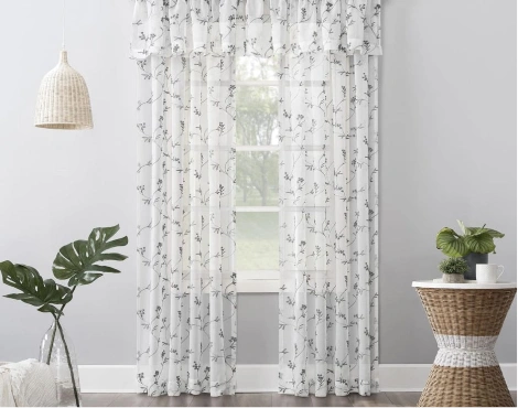 Light transparent sheer curtains