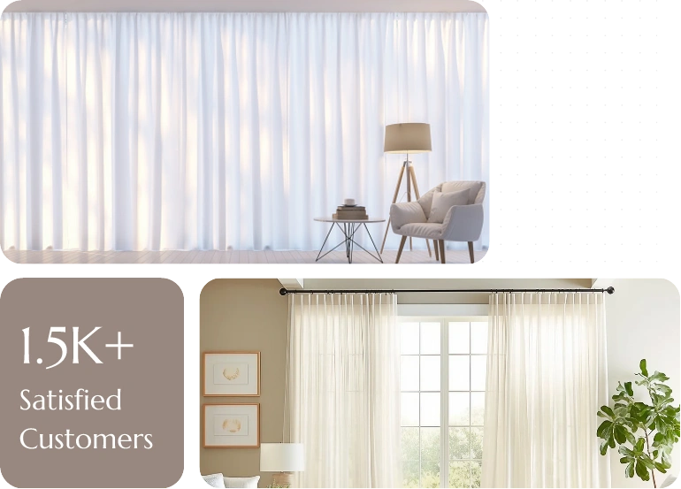 Light white sheer curtains