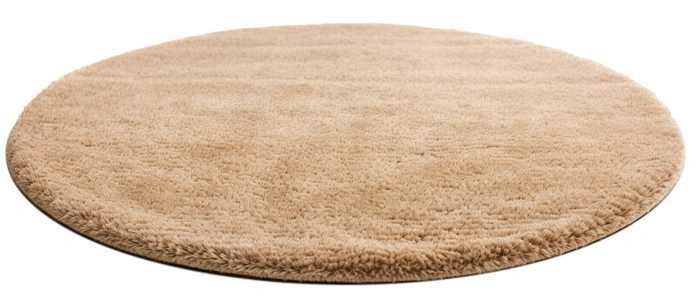 Soft plush round rug