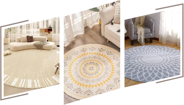 Classic round floor rug