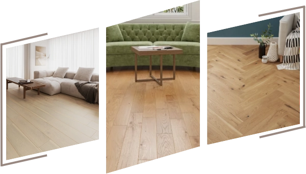Affordable heavy-duty engineered wood flooring display