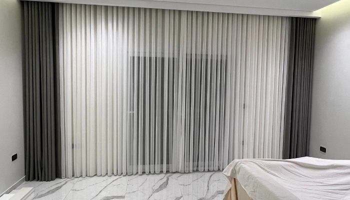 Bedroom Motorized Curtains Dubai