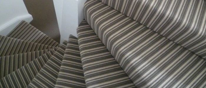 Elegant Striped Stair Carpets in Dubai
