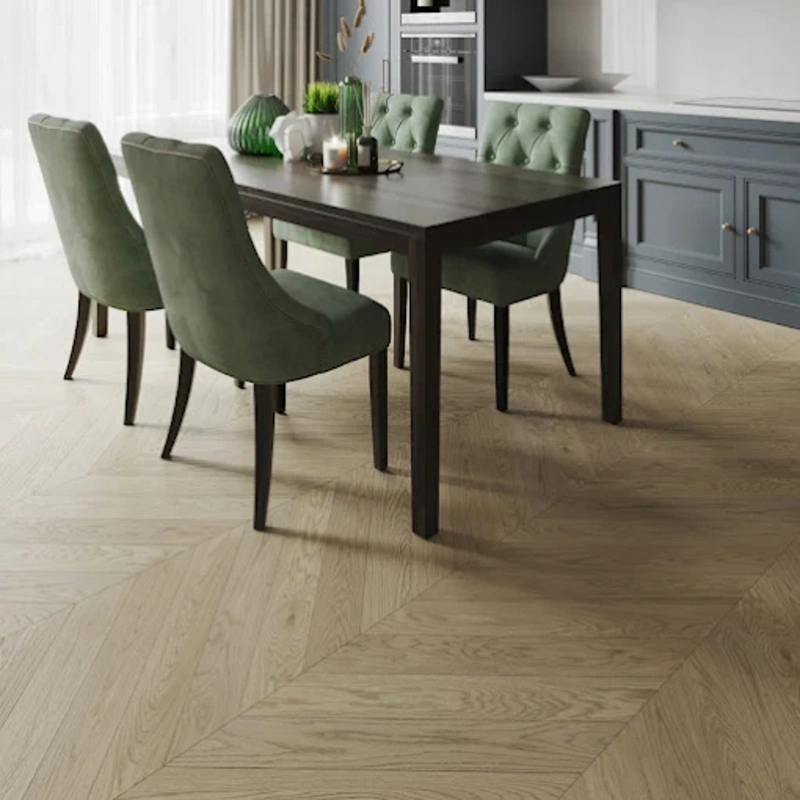 Wooden texture SPC flooring in Dubai villa interior