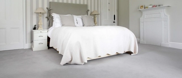 Natural wool carpet with smooth texture