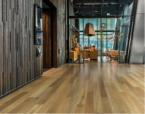 Wooden texture luxury vinyl tile flooring in Dubai home