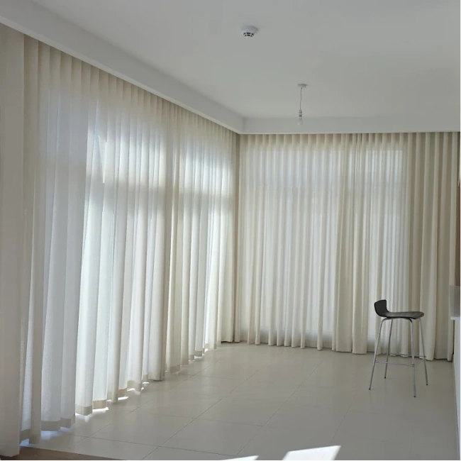 Blackout curtains installed flawlessly
