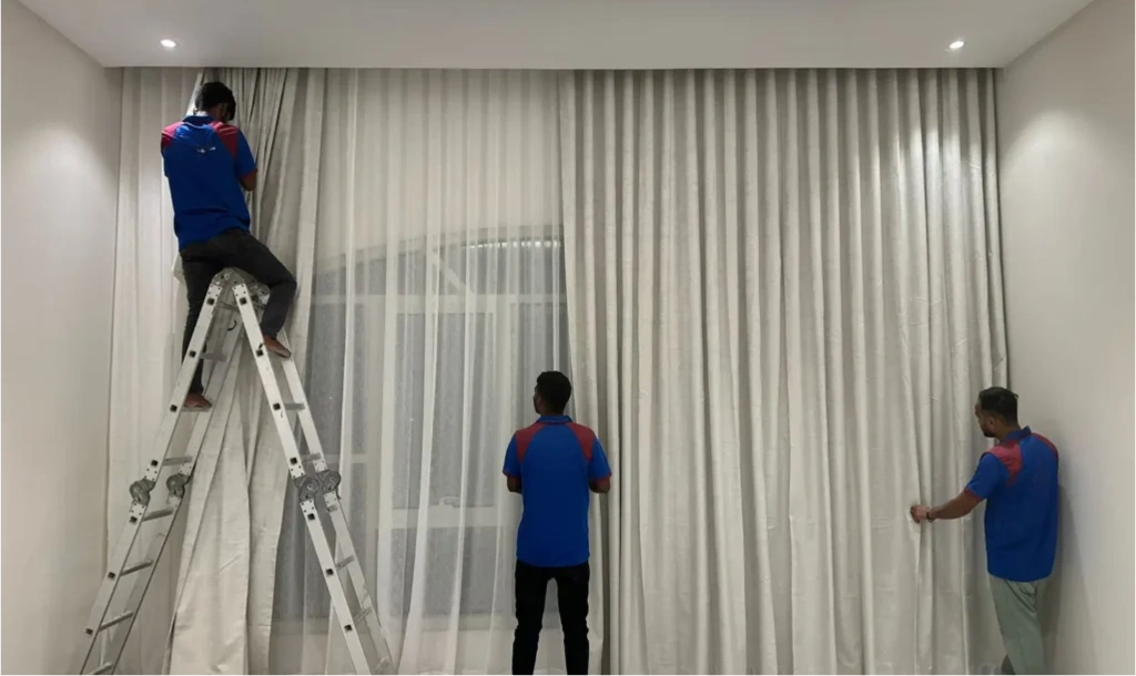 Professional blackout curtains installation