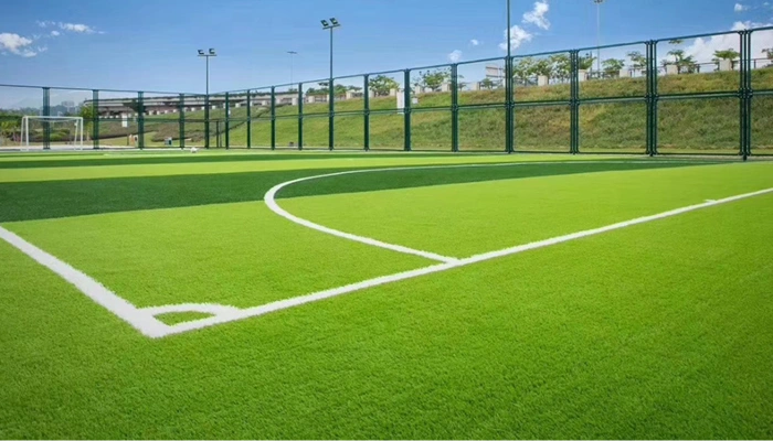 Football astroturf installation