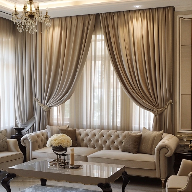 Living room curtains modern style