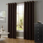 Thick blackout curtains for privacy