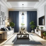 Luxury living room curtain décor