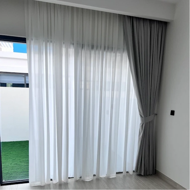 Elegant curtains installed with perfection