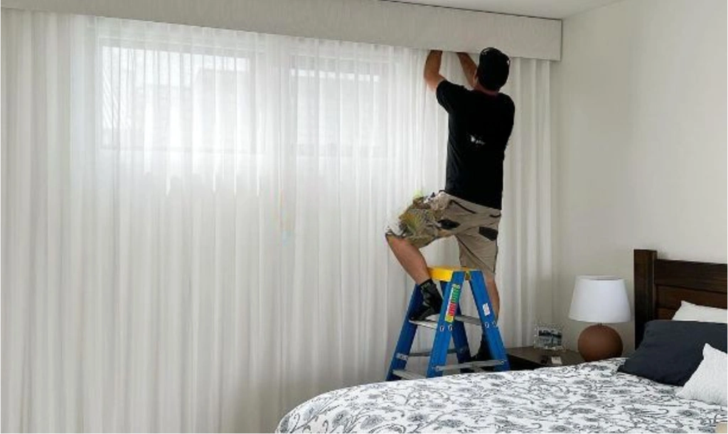 Elegant sheer curtains installation service