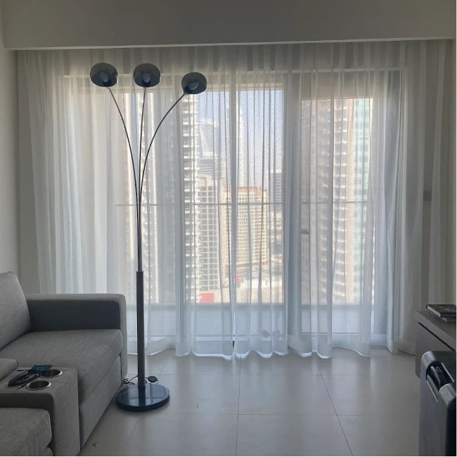 Sheer curtains fitted beautifully