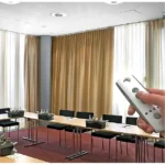 Automatic motorized curtains modern interiors