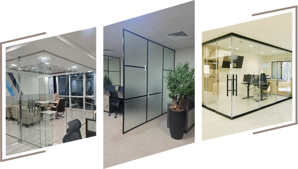High quality glass partitions