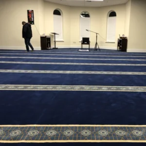 Royal Blue Border Masjid Carpet
