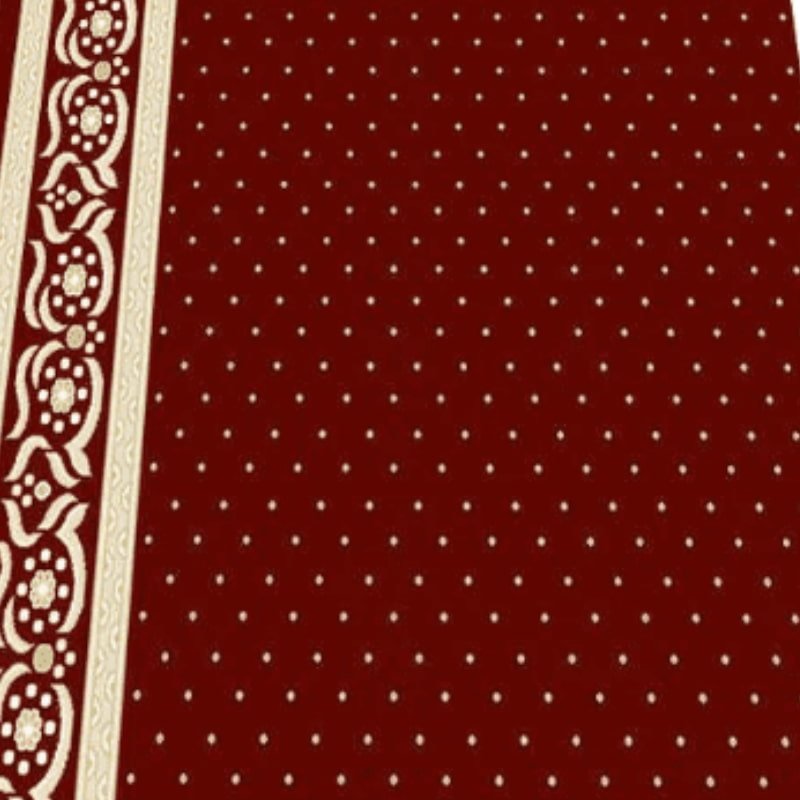 Al-Mustaqeem Maroon Masjid Carpet