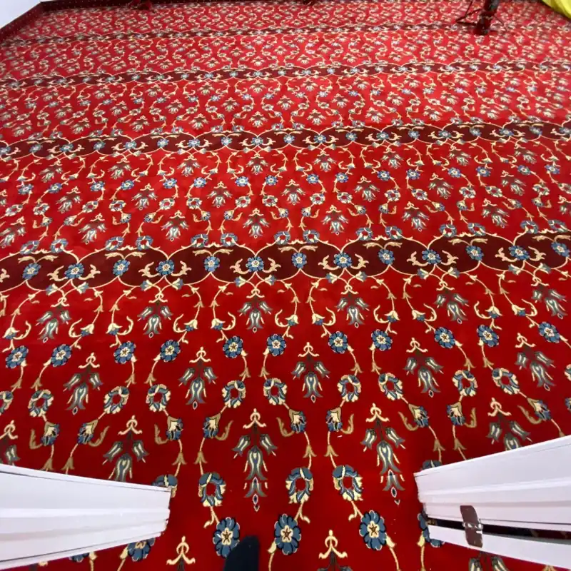 Mosque carpet sky blue border