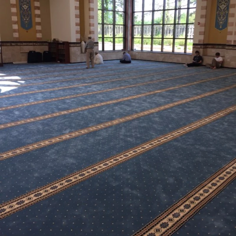 Silky masjid carpet blue border
