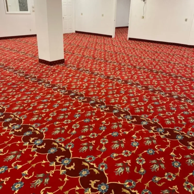 Sky Blue Border Masjid Carpet