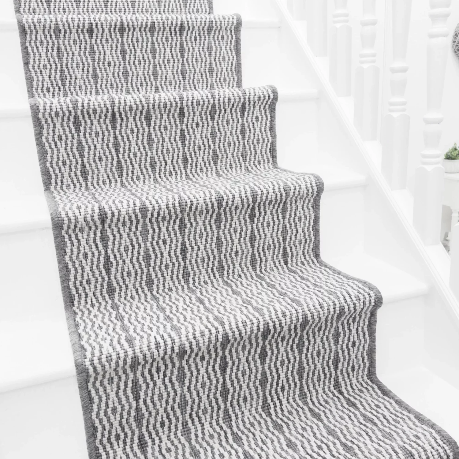 Cable Grey Stair Carpet