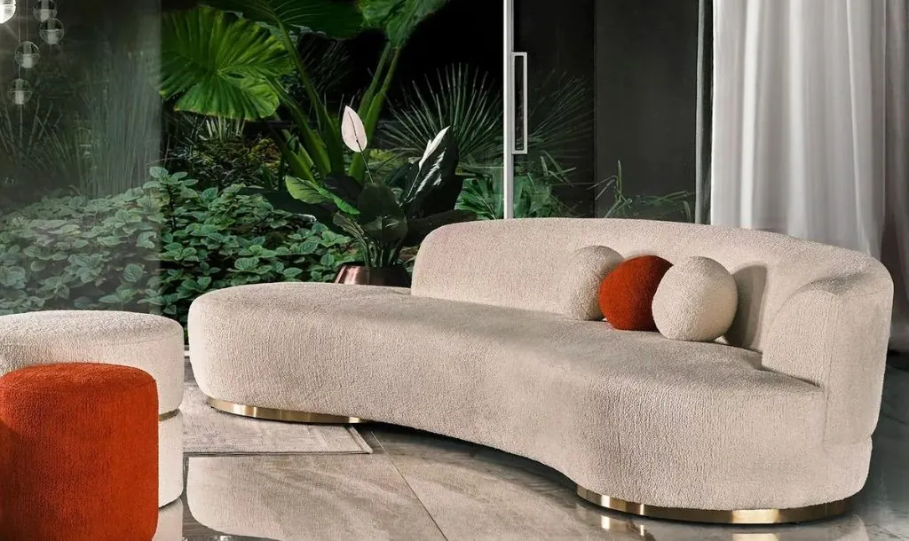 Custom sofa set placed in living room space