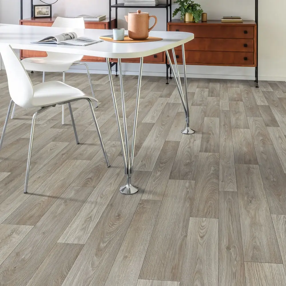 Presto Grey Wood Vinyl Flooring