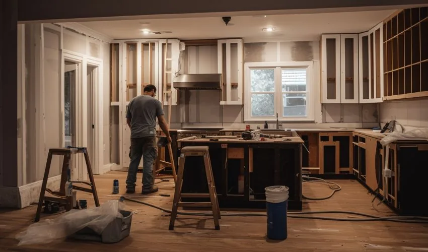 Refurbished existing furniture and fixtures in apartment