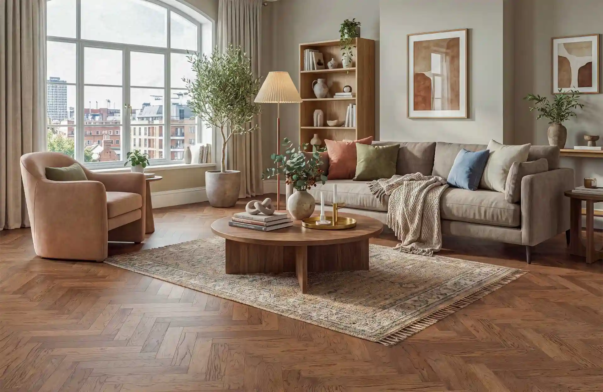 Thorpe Acre Solid Oak Herringbone